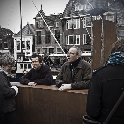 de verwarmde knuffelmuur van de kunsteboer
